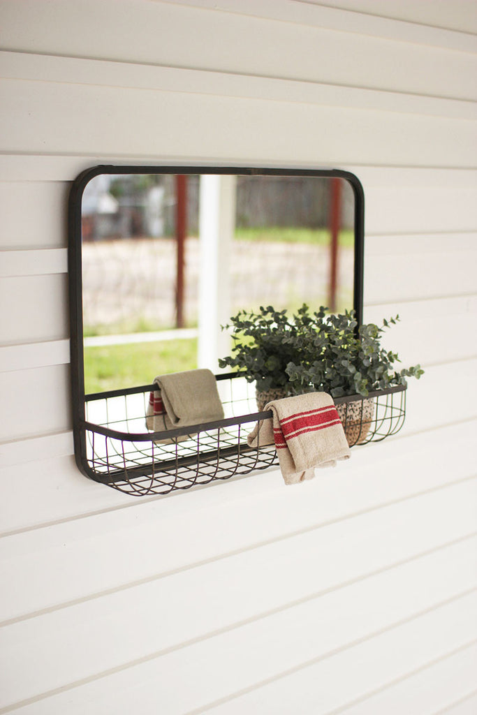 Wired basket shelf - The Nifty Decor