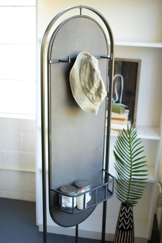 Mirror with rack and basket - The Nifty Decor