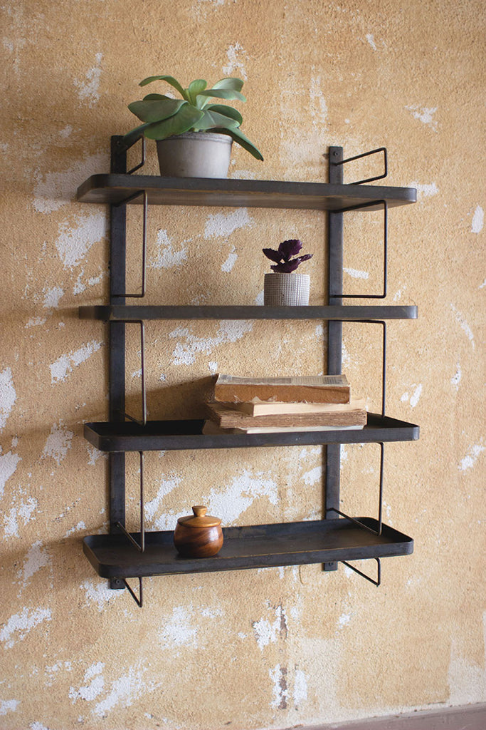 Metal four shelves unit - The Nifty Decor