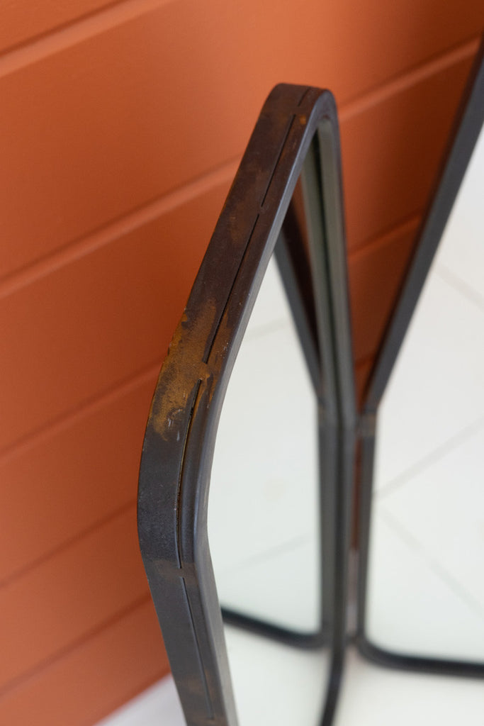 Black triple wall mirror - Bombay Mercantile