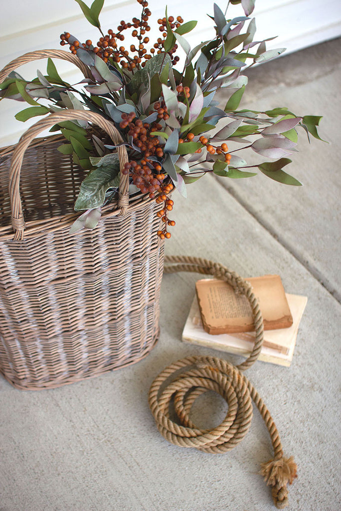 Tall wicker baskets, set of 2 - The Nifty Decor