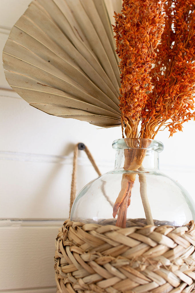 Seagrass wrapped bottle - The Nifty Decor