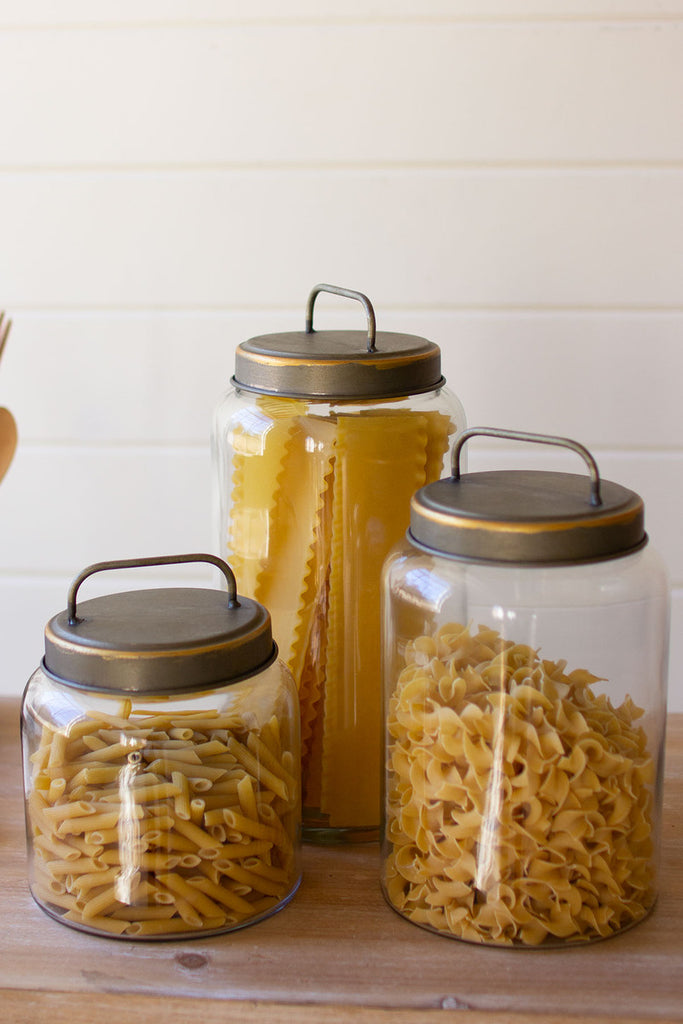 Glass jars with metal lids, set of 3 - The Nifty Decor