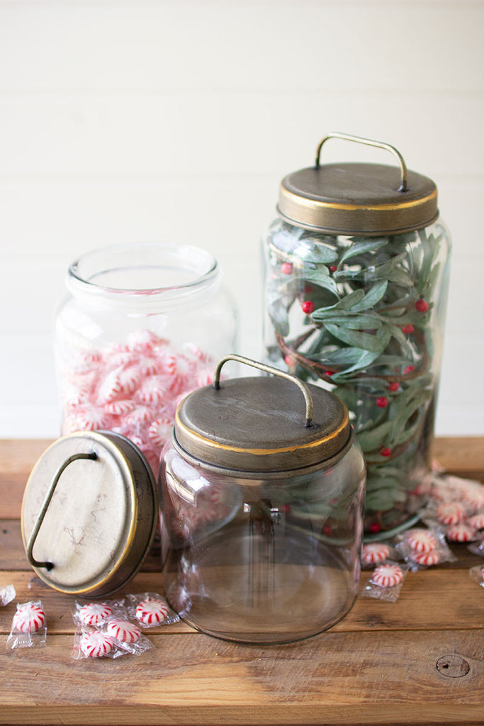 Glass jars with metal lids, set of 3 - The Nifty Decor