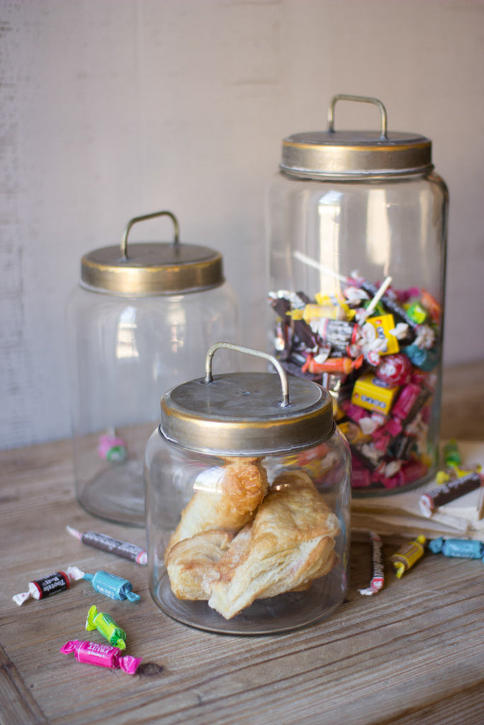 Glass jars with metal lids, set of 3 - The Nifty Decor