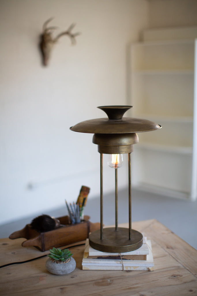 Metal table lamp with dome shade - The Nifty Decor