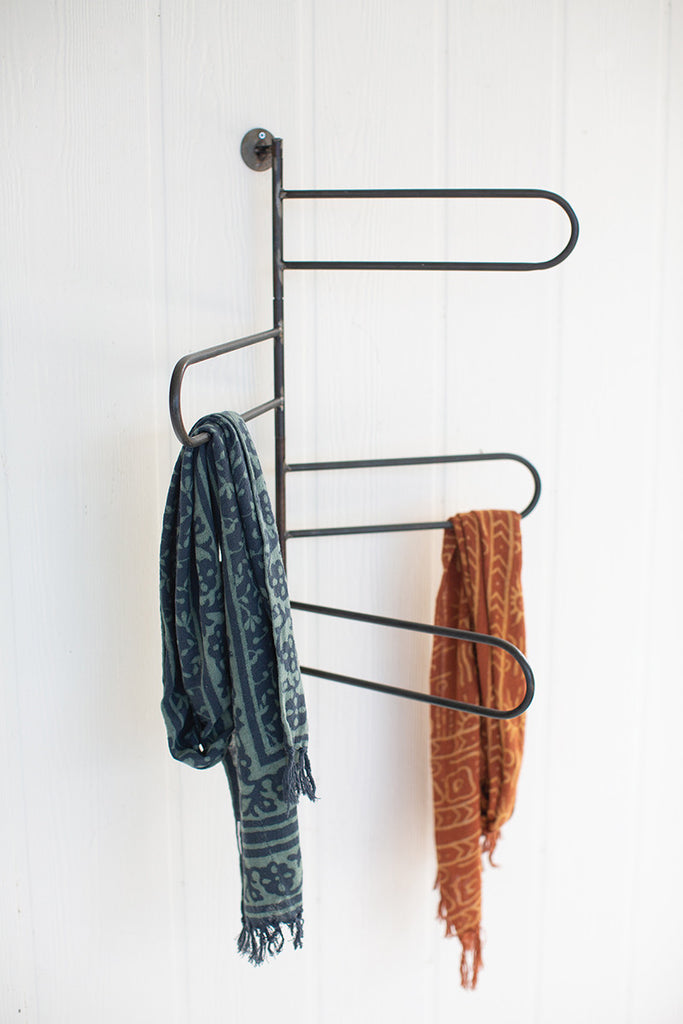 Rotating wall towel rack - The Nifty Decor