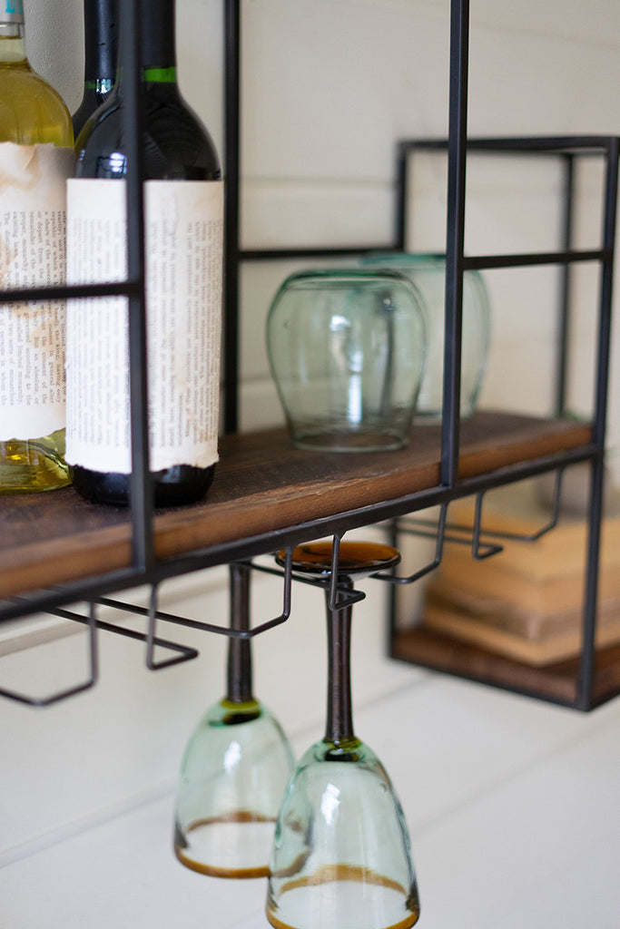 Cubed wall wine bar - The Nifty Decor
