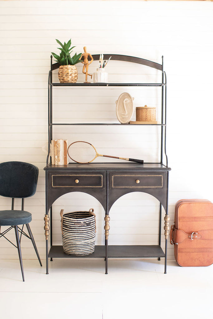 Metal display with drawers and shelves - The Nifty Decor