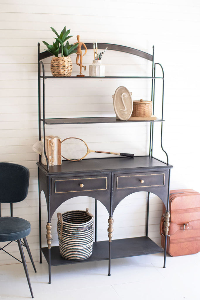 Metal display with drawers and shelves - The Nifty Decor