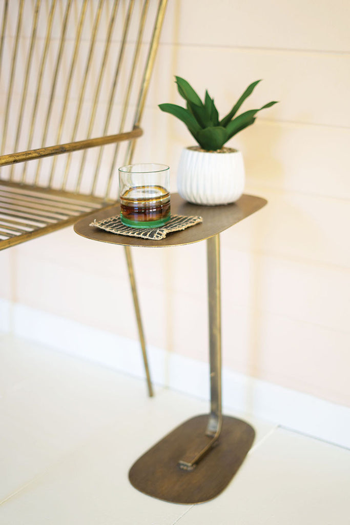 Antique brass accent cocktail table - The Nifty Decor