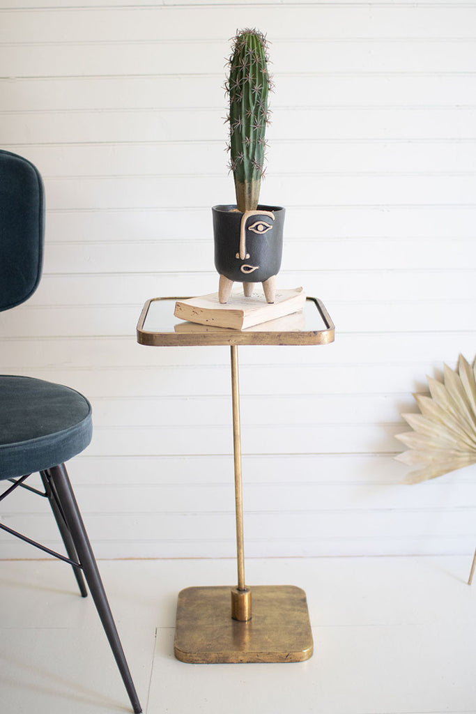 Accent cocktail table with mirror top - The Nifty Decor