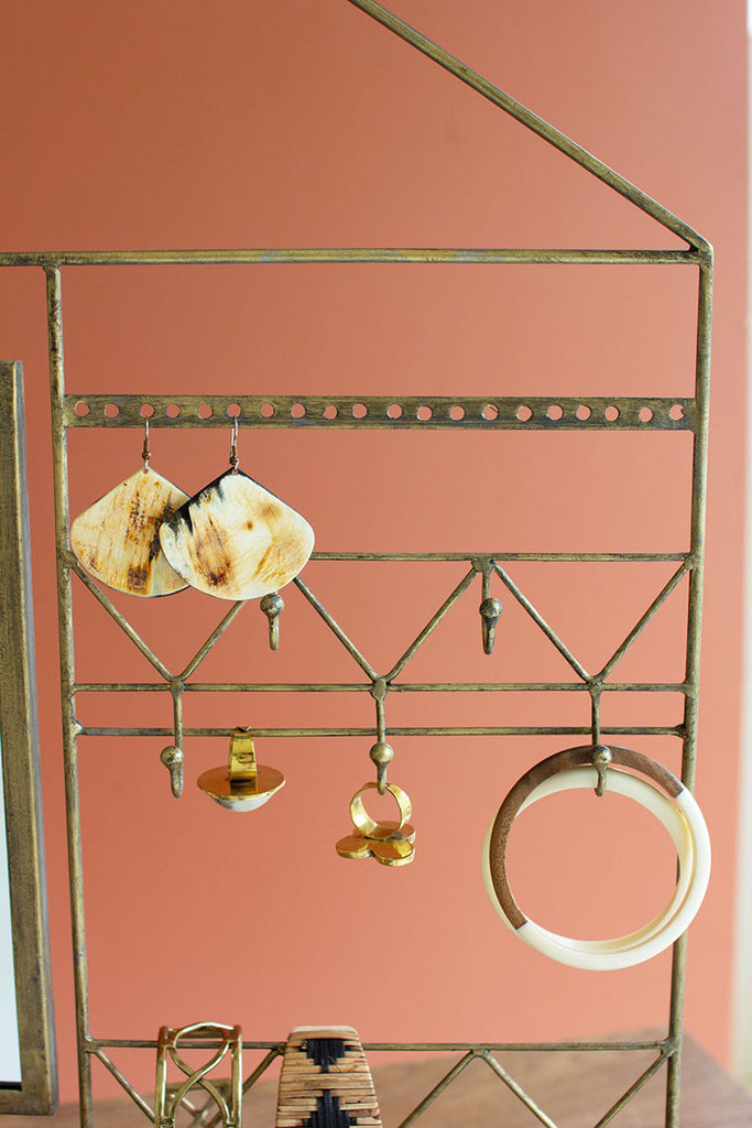 Tabletop jewelry rack with rectangle mirror - The Nifty Decor