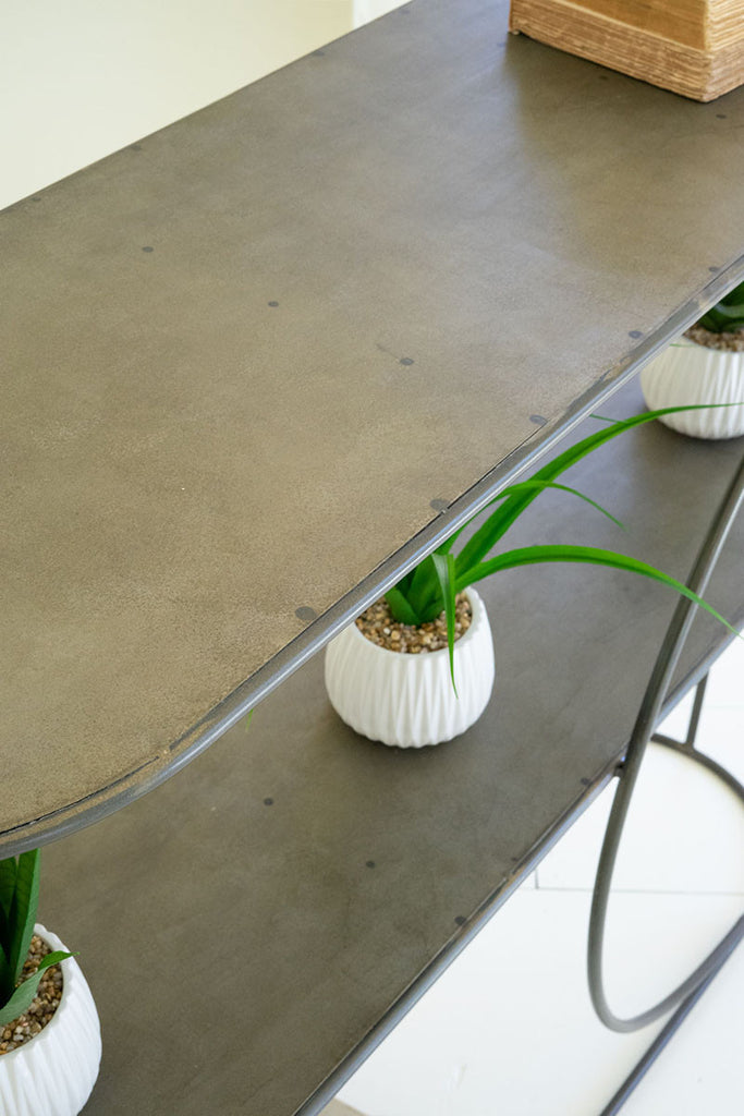 Oval metal sofa table - The Nifty Decor