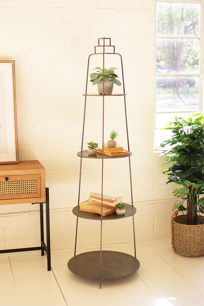 Tall metal floor display - The Nifty Decor