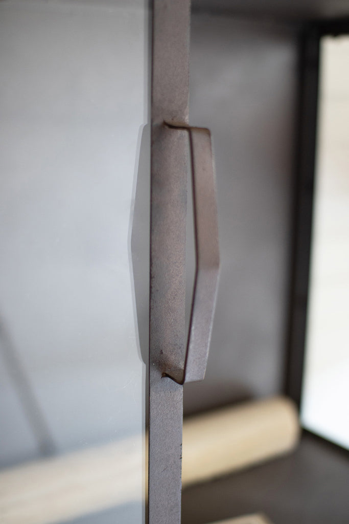 Metal and glass cabinet - Bombay Mercantile