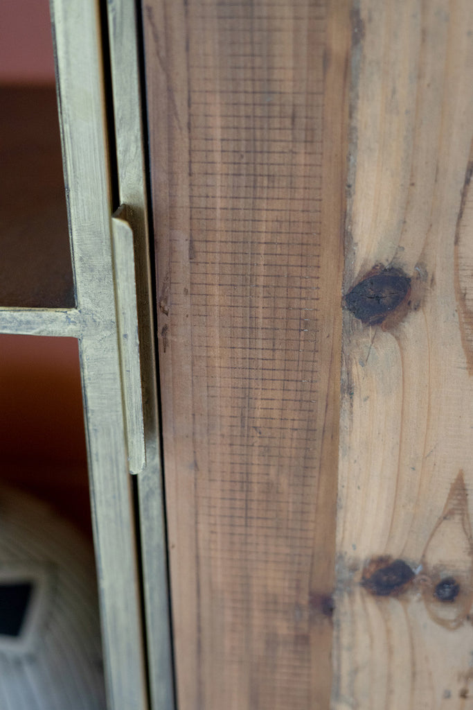 Wood and metal cabinet - Bombay Mercantile