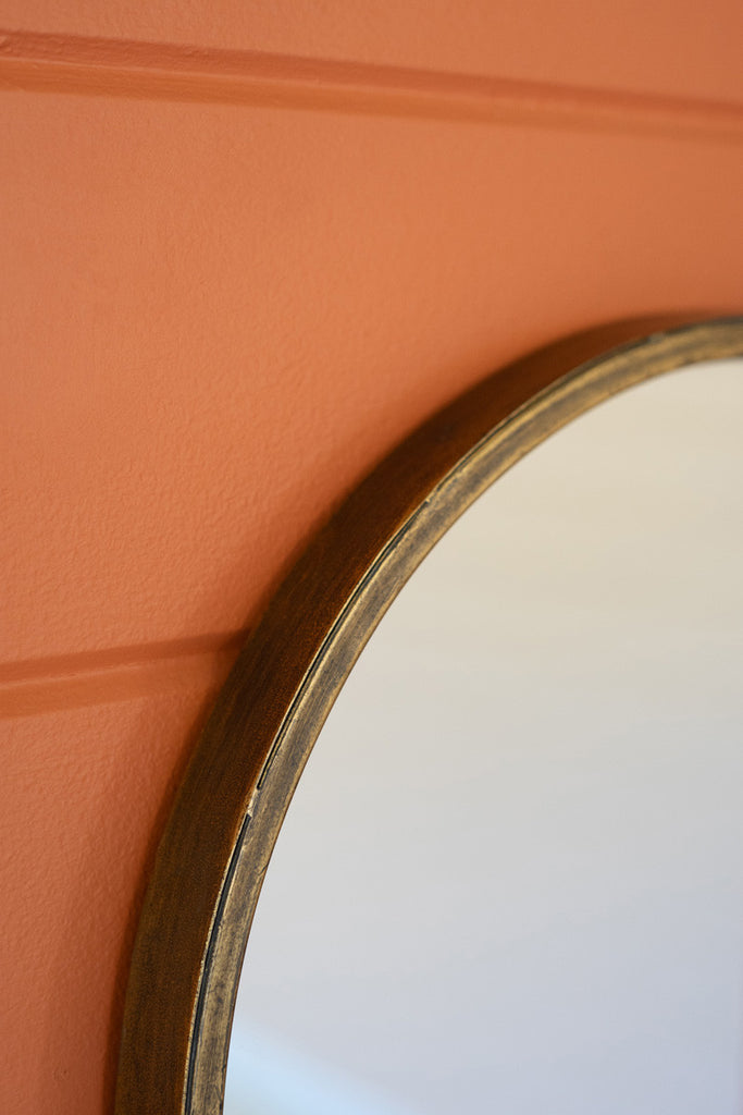 Double antique brass mirror - Bombay Mercantile