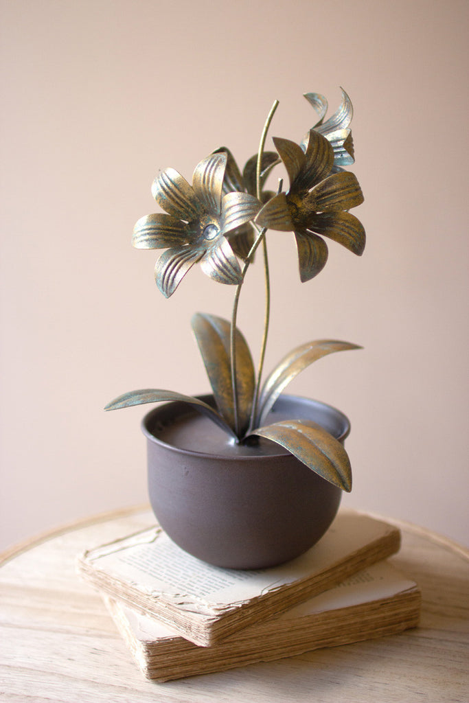 Metal flower arrangement - Bombay Mercantile