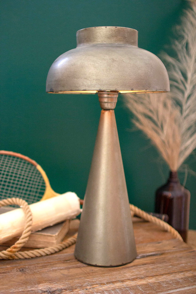 Antique copper finish table lamp - Bombay Mercantile