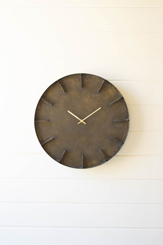 Black finish wall clock - Bombay Mercantile