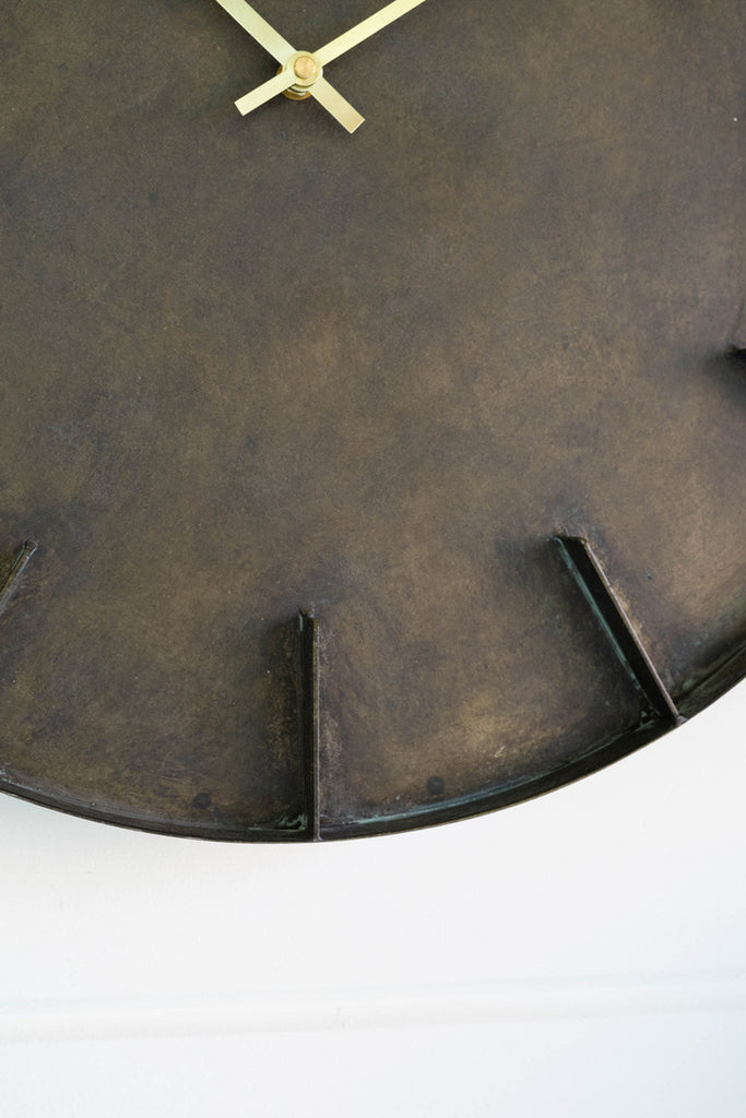 Black finish wall clock - Bombay Mercantile