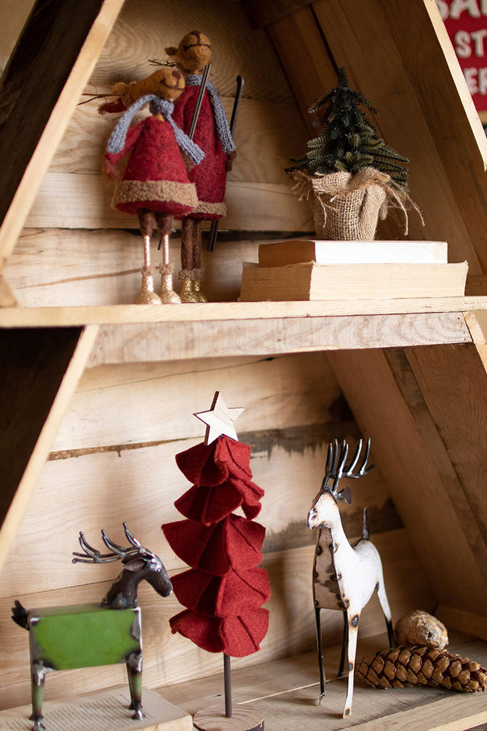 Wood stacking christmas tree display - The Nifty Decor