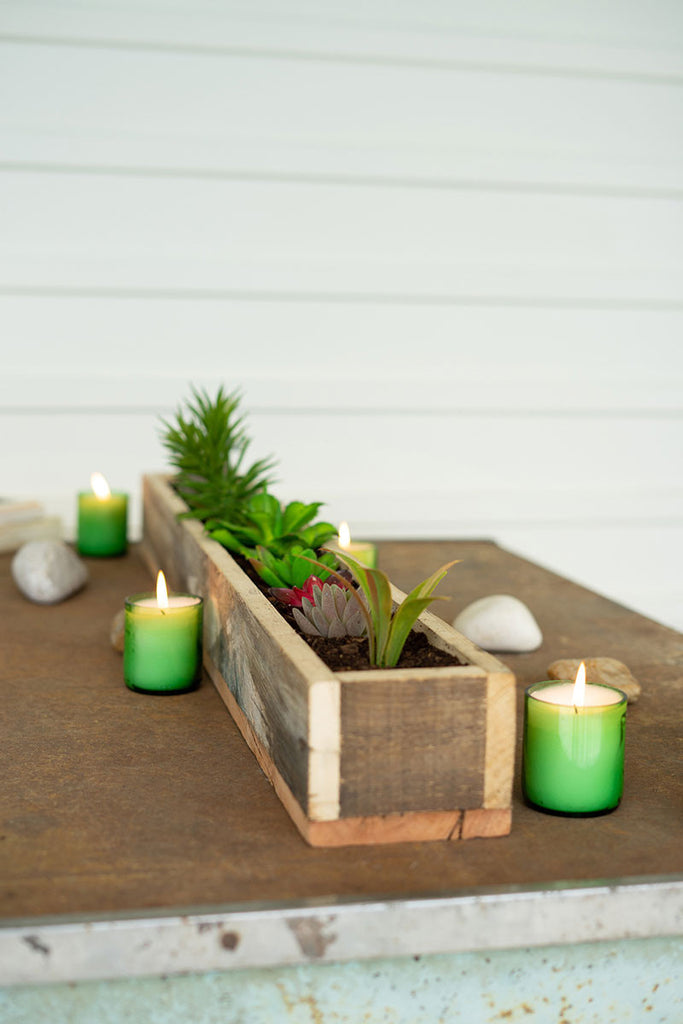 Long recycled wood tray - The Nifty Decor
