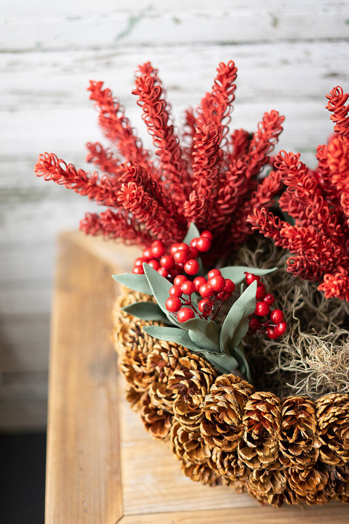 Low oval pinecone planters, set of 2 - The Nifty Decor