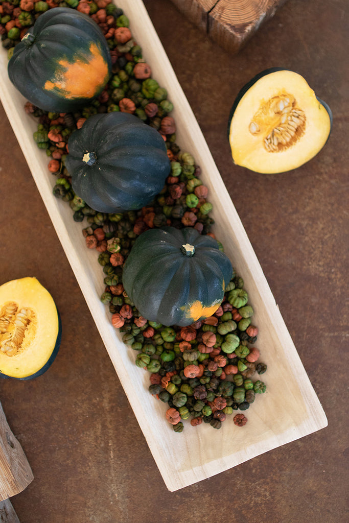 Carved wooden rectangle tray - The Nifty Decor