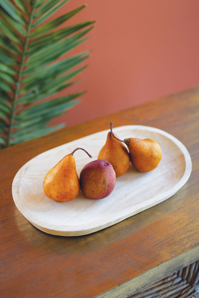 Oval organic wooden platter - The Nifty Decor