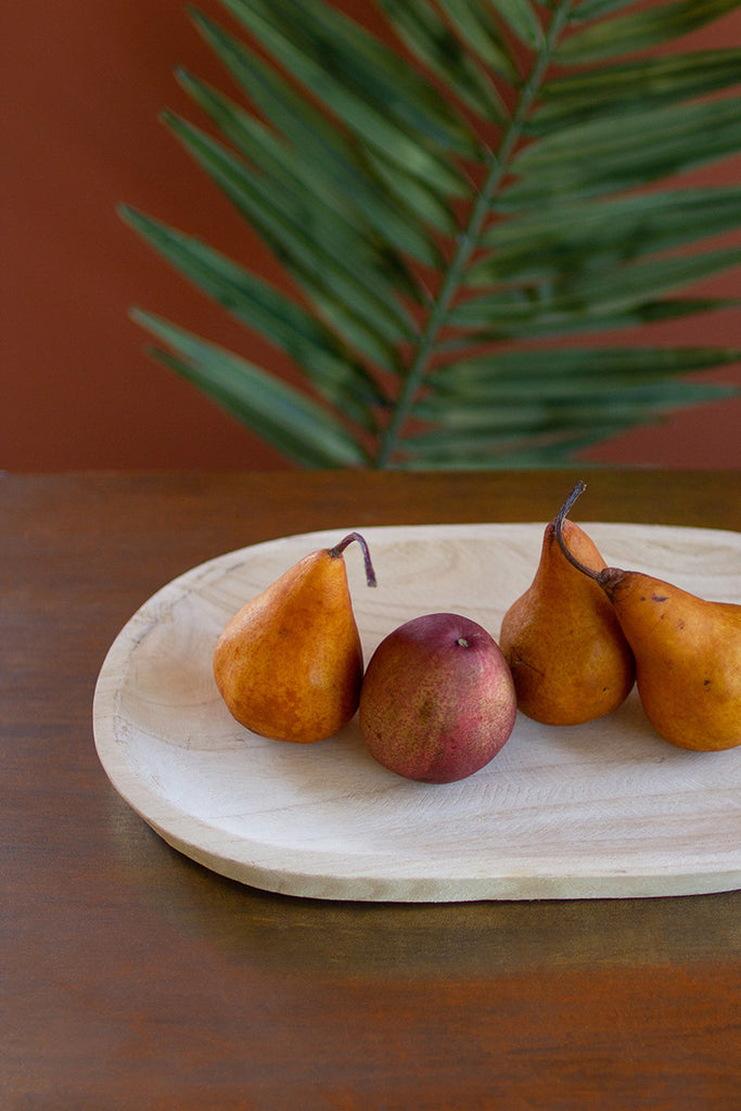 Oval organic wooden platter - The Nifty Decor