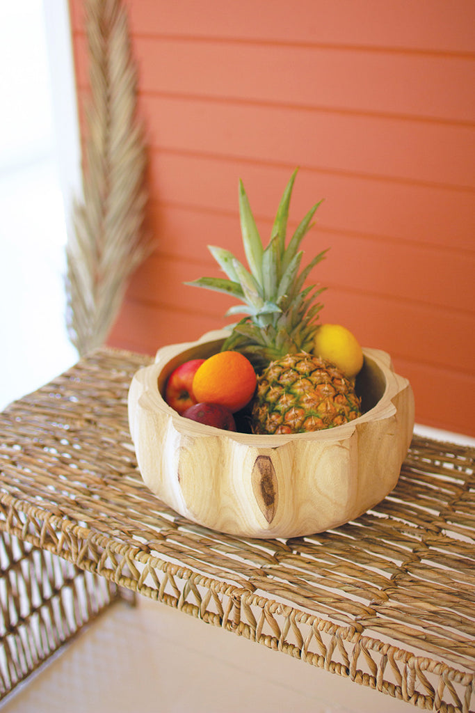 Pumpkin shaped wooden bowl - The Nifty Decor