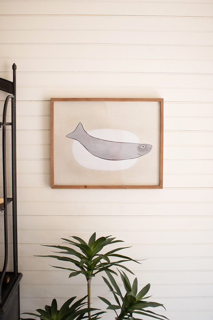 Framed fish dinner print - The Nifty Decor