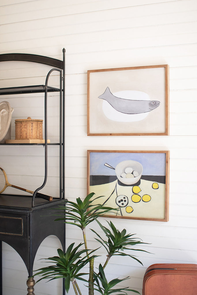 Framed fish dinner print - The Nifty Decor