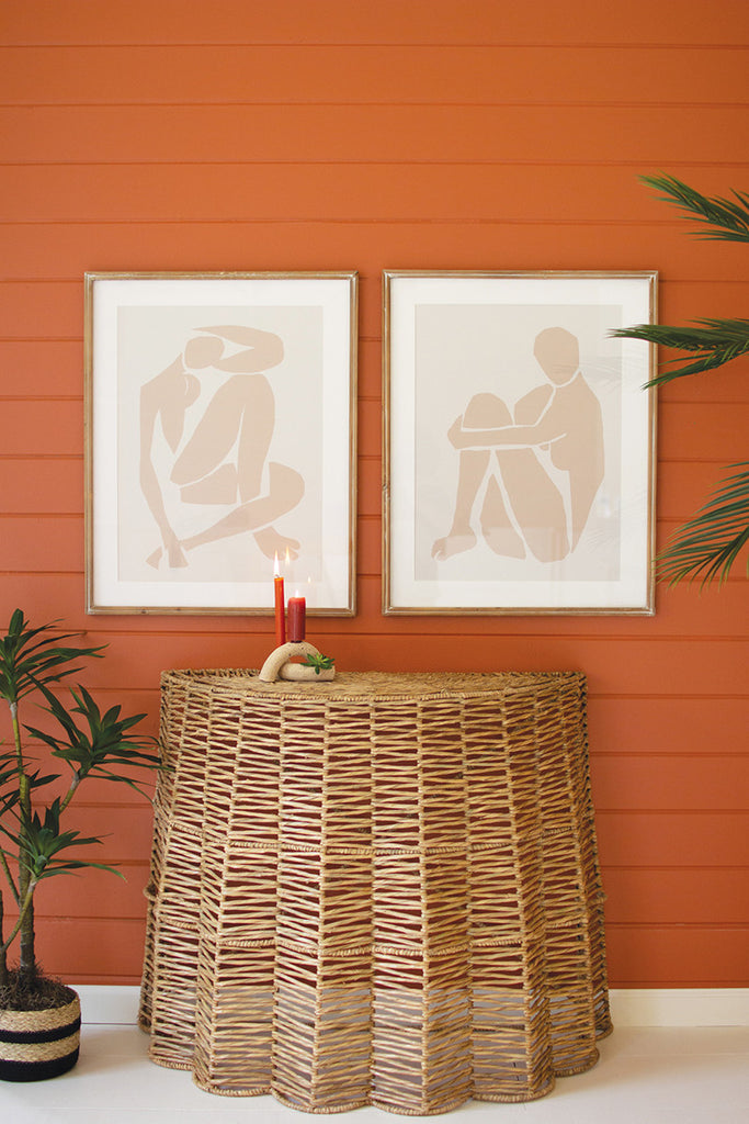 Set of 2 Blush and white nude prints - The Nifty Decor