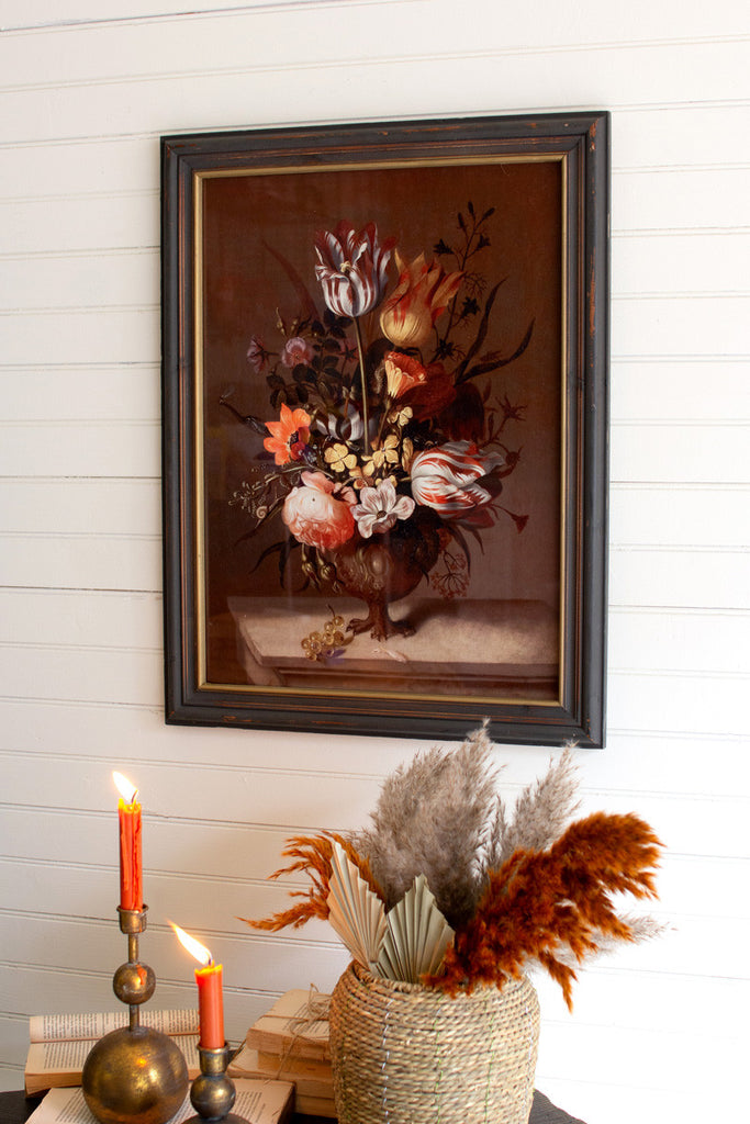 Framed still life print under glass - Bombay Mercantile