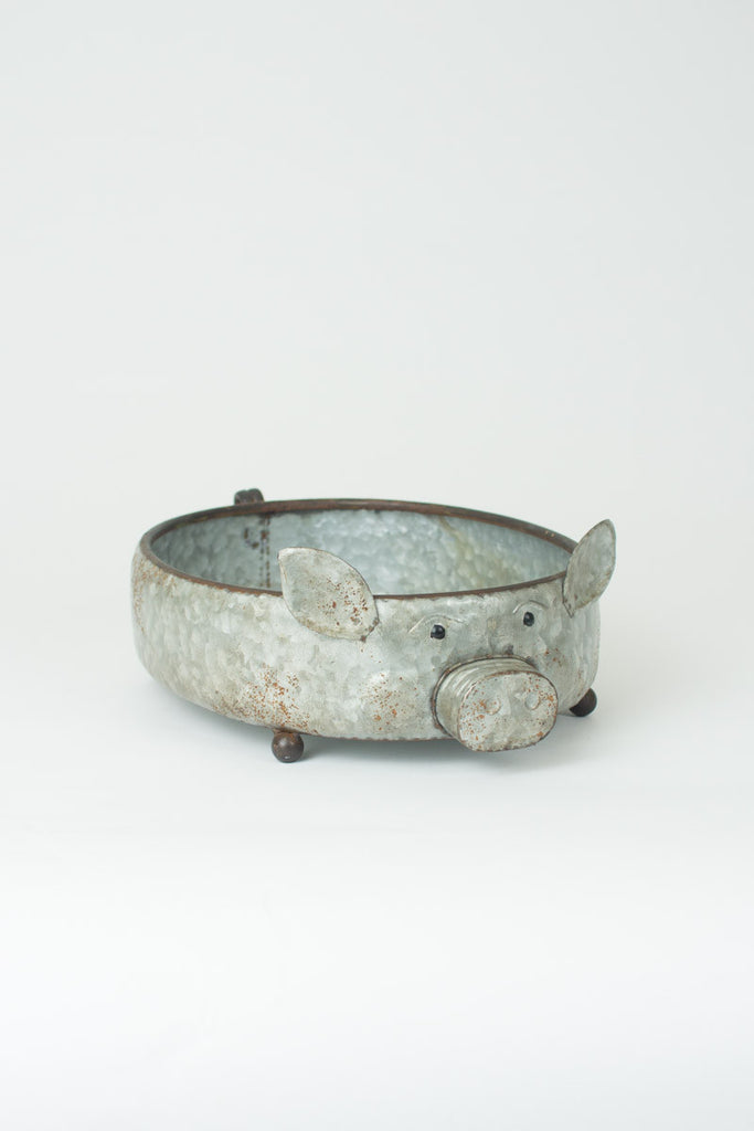 Galvanized metal pig tray - The Nifty Decor