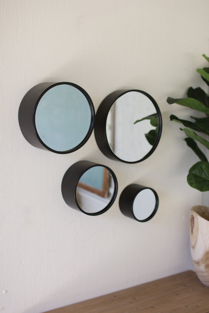 Antique black mirrors, set of 4 - The Nifty Decor