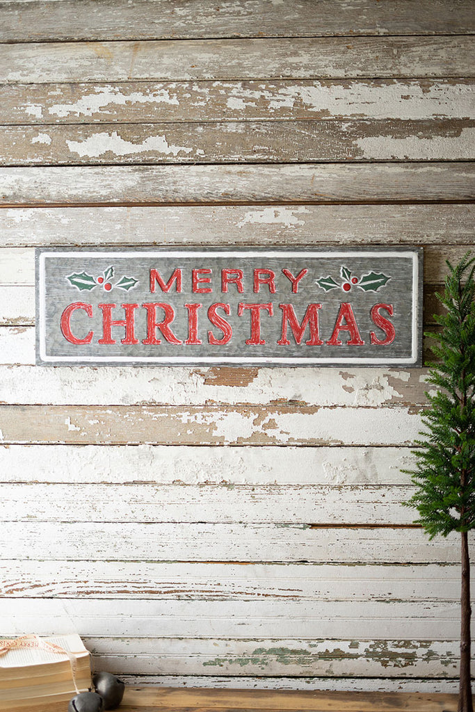 Metal merry christmas sign - The Nifty Decor