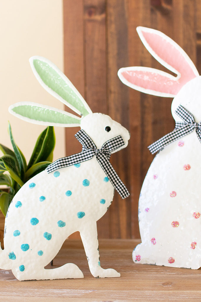 Rabbits with stands, set of 2 - The Nifty Decor