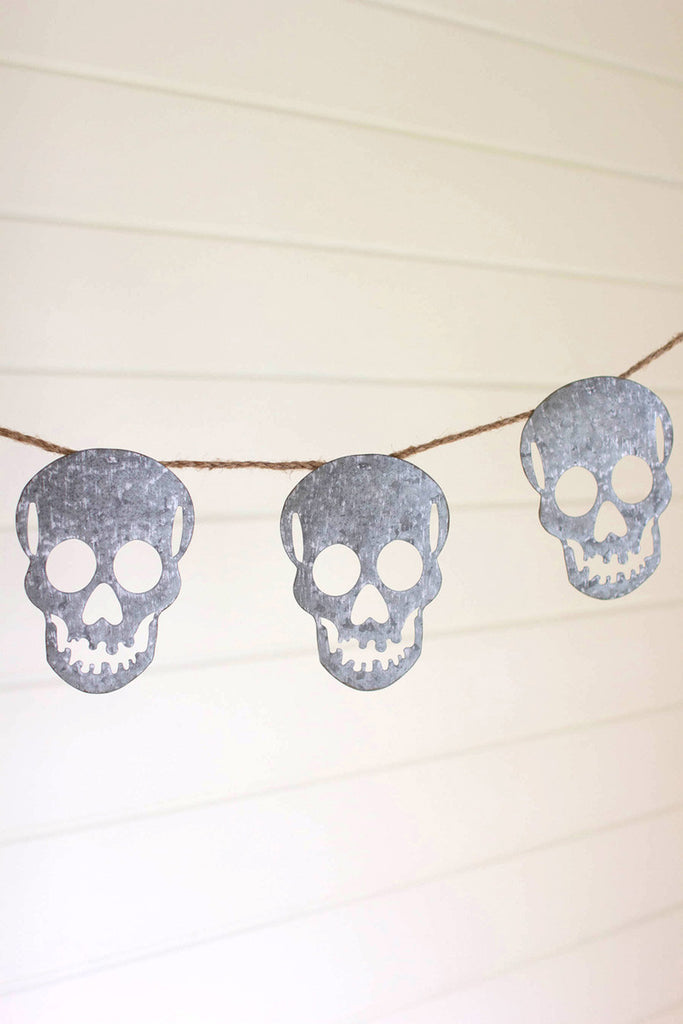 Galvanized metal skeleton garland - Bombay Mercantile
