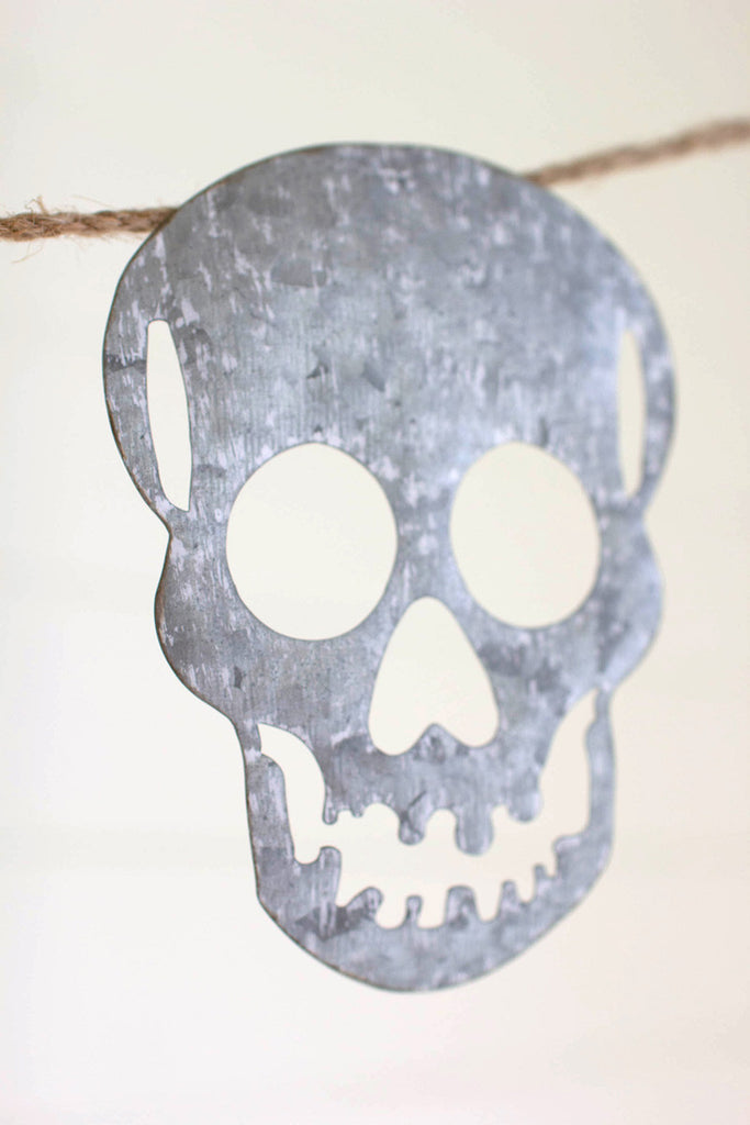 Galvanized metal skeleton garland - Bombay Mercantile