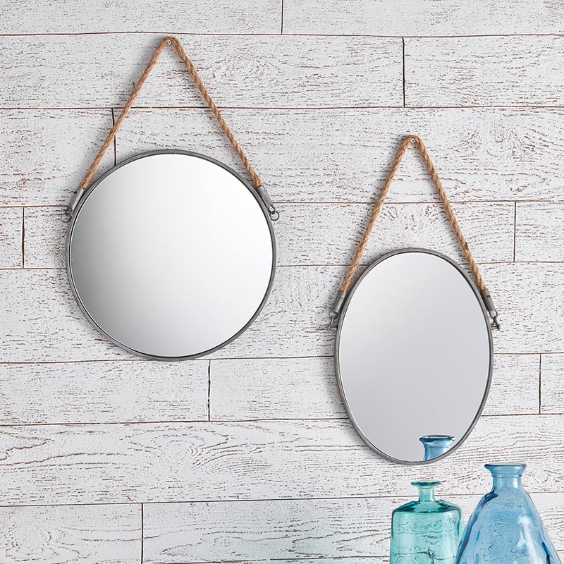 Oval Hanging Mirror - Bombay Mercantile