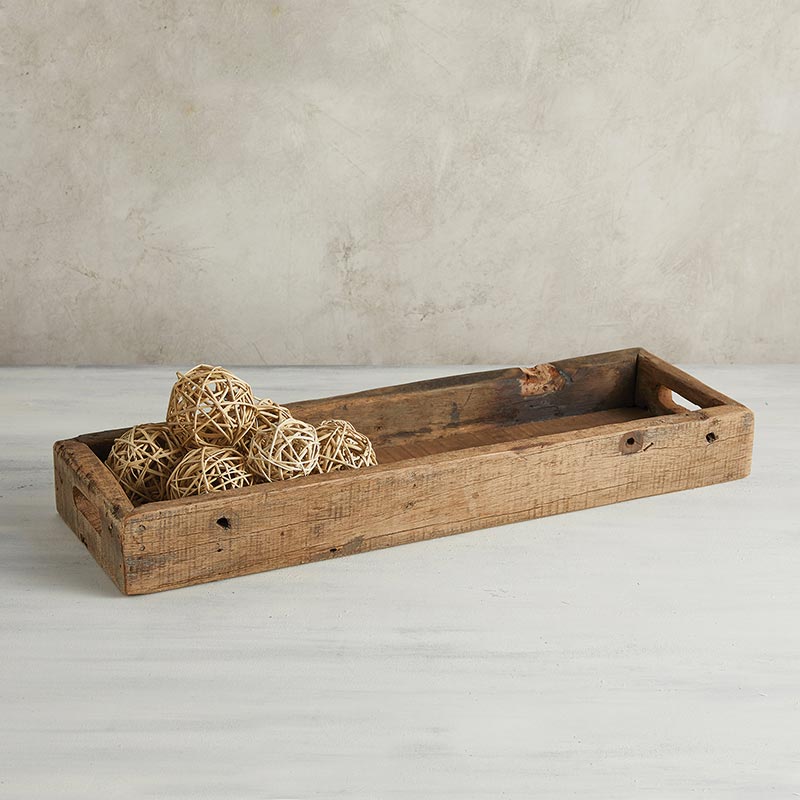 Wooden Rectangle Tray - Bombay Mercantile
