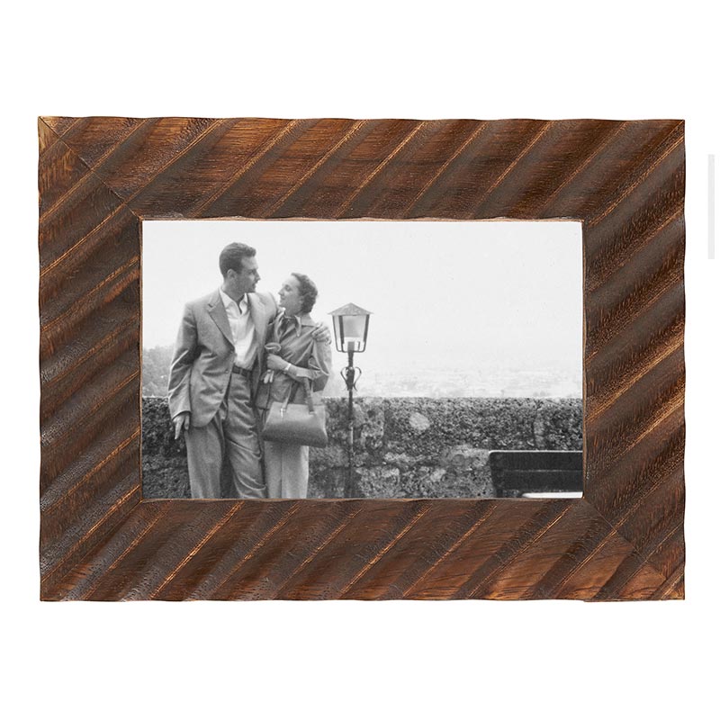 Wooden Stripe Photo Frame - Bombay Mercantile