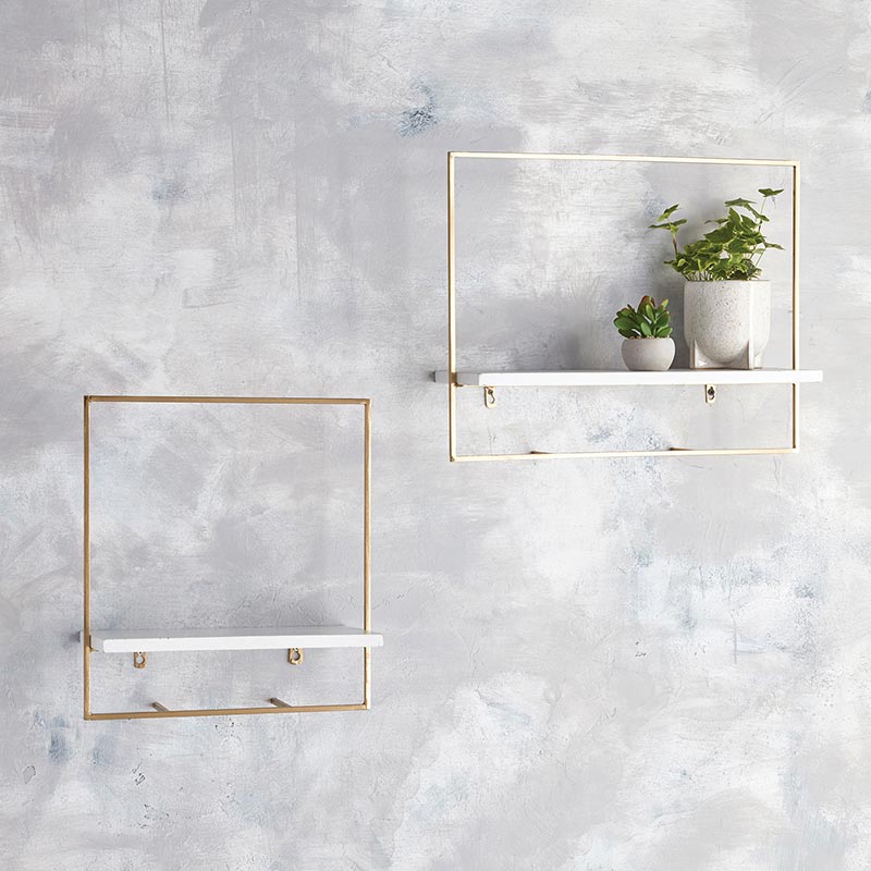 Brass Wall Shelves - Bombay Mercantile