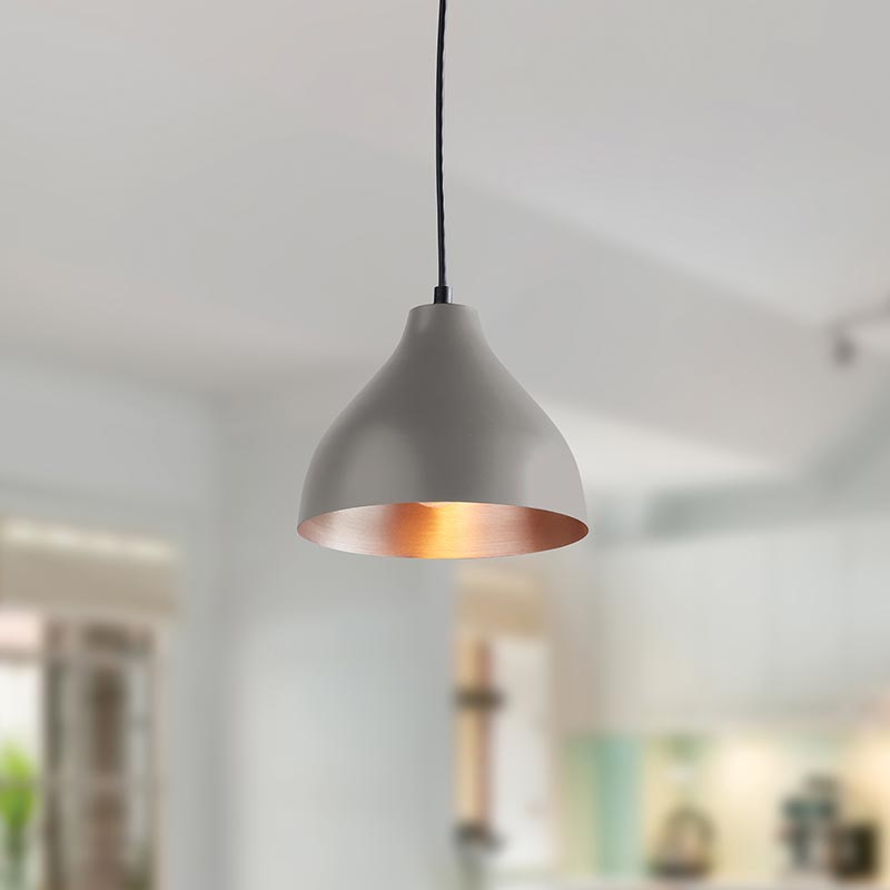 Light Grey Pendant Light - Bombay Mercantile