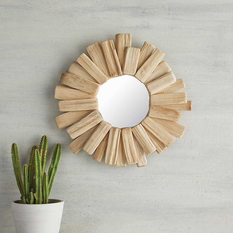 Wooden Trivet Mirror - Bombay Mercantile