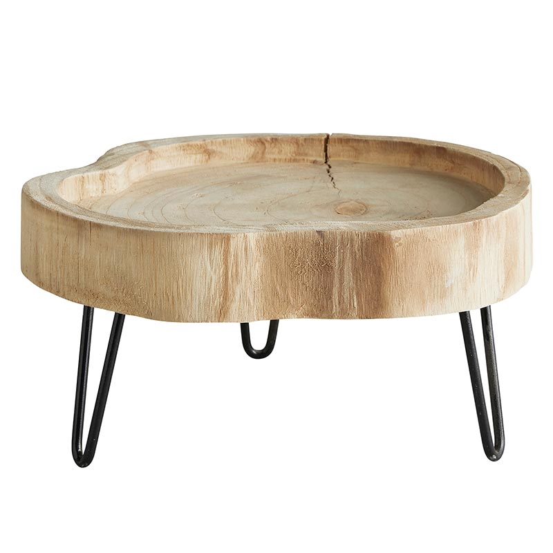 Wooden Riser with metal Feet - Bombay Mercantile